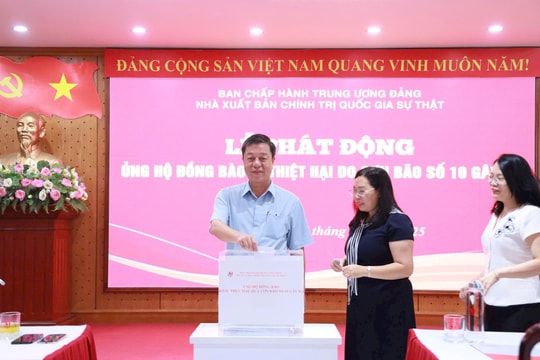 Nhà Xuất bản Chính trị quốc gia Sự thật phát động ủng hộ đồng bào bị ảnh hưởng bão số 10