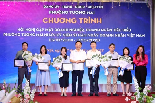 Phường Tương Mai gặp mặt doanh nghiệp, doanh nhân tiêu biểu