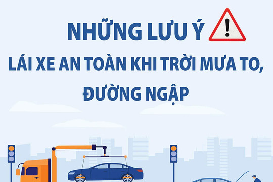 Những lưu ý lái xe an toàn khi trời mưa to, đường ngập