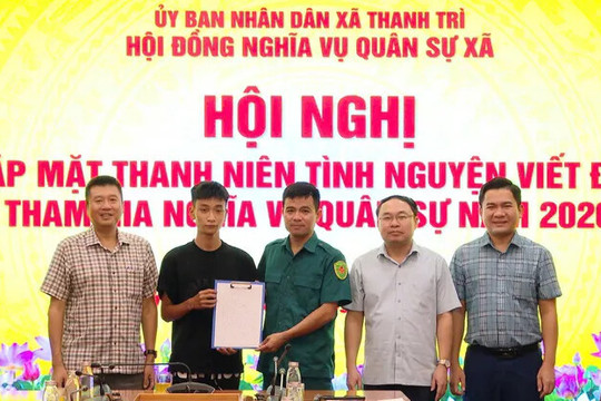 Xã Thanh Trì: 7 thanh niên viết đơn tình nguyện lên đường nhập ngũ năm 2026