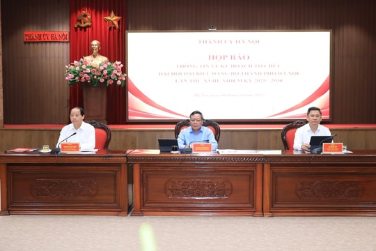 Hà Nội họp báo thông tin về Đại hội lần thứ XVIII Đảng bộ thành phố