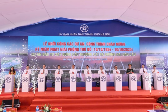 Khởi công xây dựng cầu Thượng Cát - cây cầu thứ 6 bắc qua sông Hồng