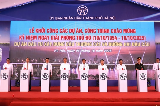 Hà Nội khởi công xây dựng cầu Thượng Cát và đường hai đầu cầu