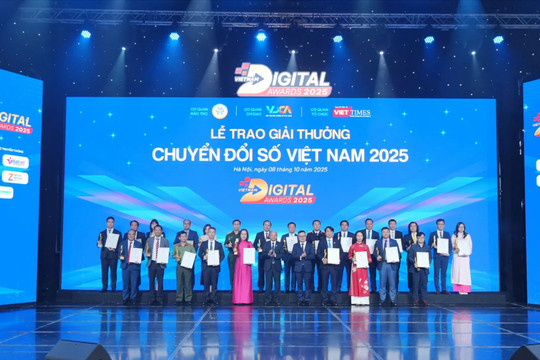 Văn phòng Thành ủy được vinh danh tại Lễ trao Giải thưởng Chuyển đổi số Việt Nam