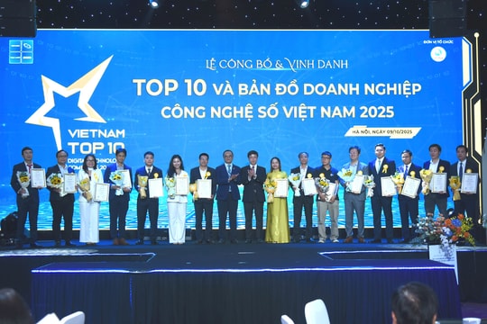 Vinh danh 169 danh hiệu Tốp 10 doanh nghiệp công nghệ số Việt Nam 2025