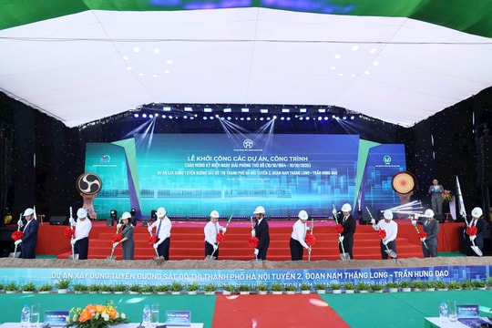 Hà Nội khởi công tuyến đường sắt đô thị số 2, đoạn Nam Thăng Long – Trần Hưng Đạo