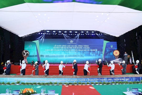 Hà Nội Khởi công xây dựng tuyến metro số 2 Nam Thăng Long- Trần Hưng Đạo