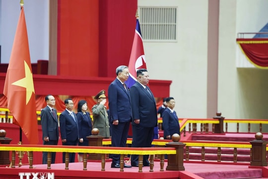 Lễ đón Tổng Bí thư Tô Lâm thăm cấp Nhà nước Cộng hòa Dân chủ Nhân dân Triều Tiên