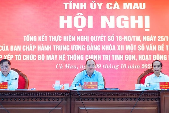 Tinh gọn tổ chức bộ máy, Cà Mau nâng cao hiệu lực hoạt động