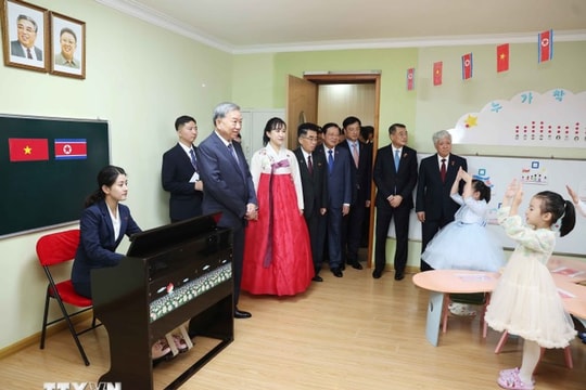 Tổng Bí thư Tô Lâm thăm Trường Mẫu giáo Kiêng Sang và lớp học mang tên Chủ tịch Hồ Chí Minh