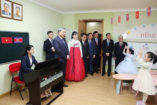 Tổng Bí thư Tô Lâm thăm Trường mẫu giáo Kiêng Sang và lớp học mang tên Chủ tịch Hồ Chí Minh