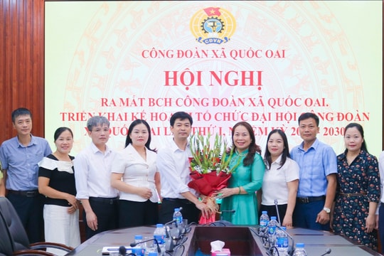 Công đoàn xã Quốc Oai đi vào hoạt động với 64 Công đoàn cơ sở, trên 2.000 đoàn viên