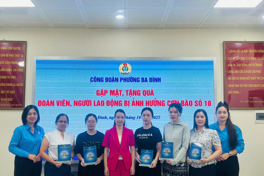 Công đoàn phường Ba Đình chia sẻ khó khăn, lan toả yêu thương