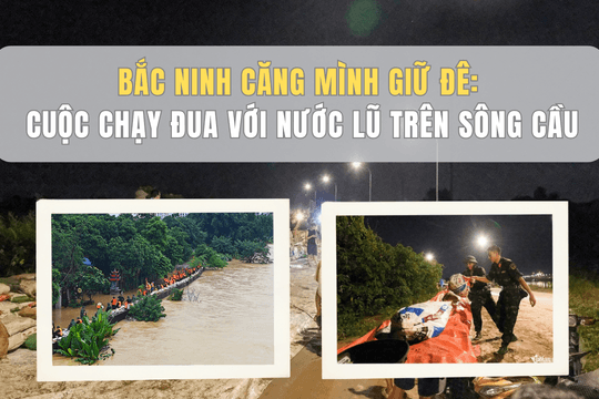 Bắc Ninh căng mình giữ đê: Cuộc chạy đua với nước lũ trên sông Cầu