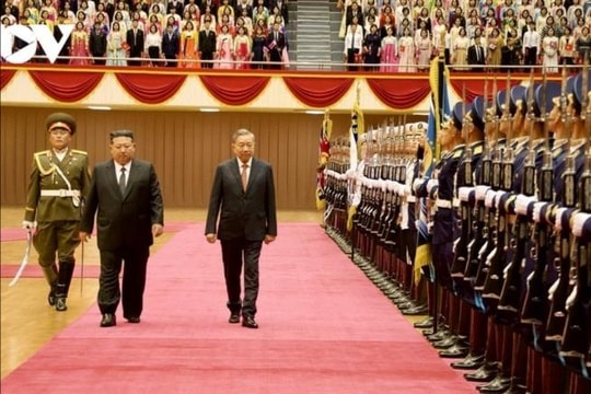 Lễ đón Tổng Bí thư Tô Lâm thăm cấp Nhà nước Cộng hòa Dân chủ Nhân dân Triều Tiên