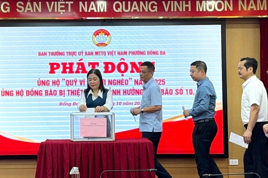Phường Đống Đa phát động hỗ trợ đồng bào bị thiệt hại, ảnh hưởng bởi thiên tai