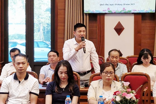 Quốc Oai cam kết đồng hành, hỗ trợ doanh nghiệp tháo gỡ khó khăn