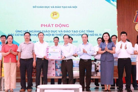 Ngành Giáo dục Hà Nội phát động ủng hộ học sinh vùng lũ