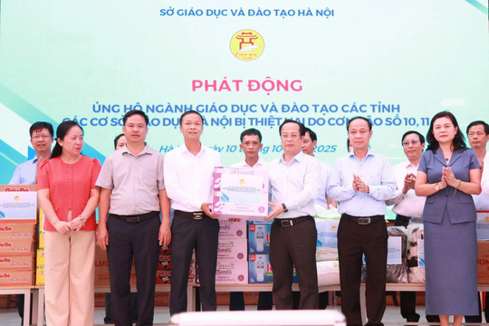 Ngành Giáo dục Hà Nội phát động ủng hộ giáo viên, học sinh chịu ảnh hưởng của bão lũ