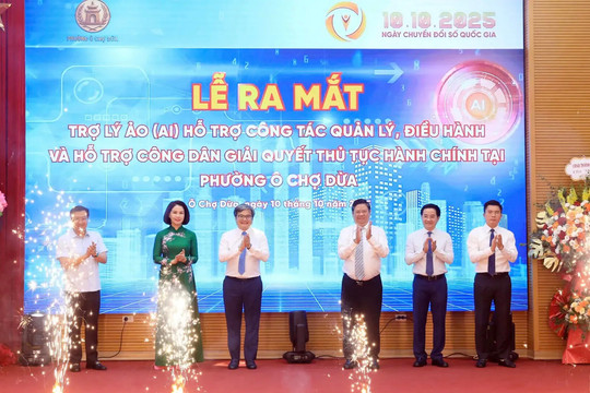 Phường Ô Chợ Dừa ra mắt trợ lý ảo AI hỗ trợ điều hành, giải quyết thủ tục hành chính