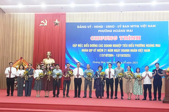 Phường Hoàng Mai tổ chức gặp mặt, biểu dương doanh nghiệp tiêu biểu