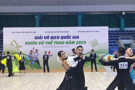Hơn 220 vận động viên tranh tài tại Giải Vô địch Khiêu vũ thể thao quốc gia năm 2025