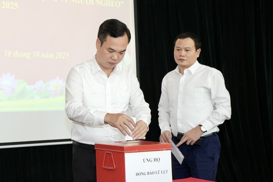 Phường Láng phát động quyên góp ủng hộ người nghèo và vùng bão