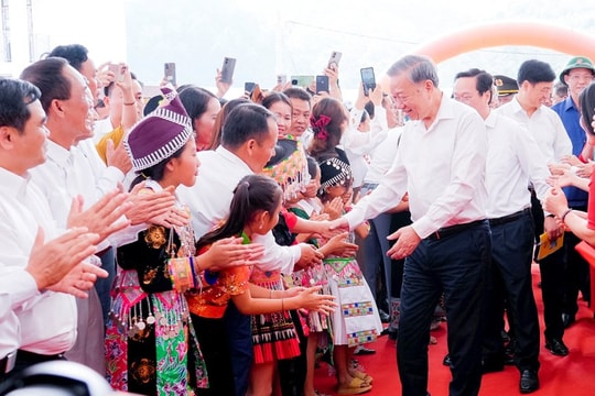Nghệ An Tổng Bí thư Tô Lâm dự lễ khởi công Trường Phổ thông nội trú liên cấp Na Ngoi