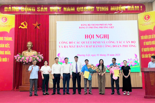 Công đoàn phường Phương Liệt khẩn trương chuẩn bị Đại hội lần thứ I, nhiệm kỳ 2025 - 2030