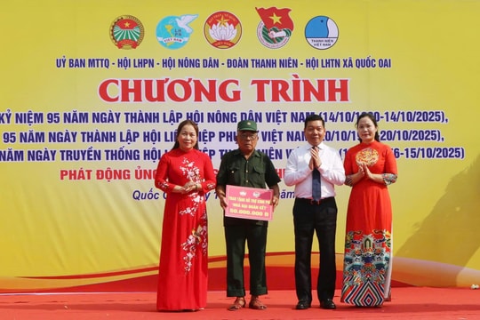 Xã Quốc Oai tổ chức nhiều hoạt động nhân kỷ niệm 95 năm thành lập Hội Nông dân, Hội Liên hiệp phụ nữ