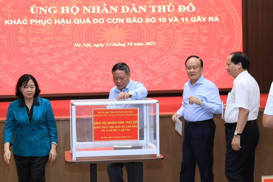 Phát động ủng hộ nhân dân Thủ đô khắc phục hậu quả do bão số 10 và 11 gây ra