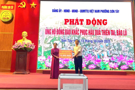 Nhiều xã, phường ngoại thành phát động ủng hộ đồng bào bị thiệt hại do bão lũ