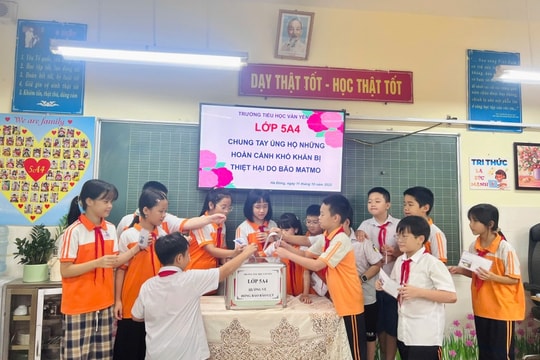 Ngành Giáo dục Hà Nội hỗ trợ trường học vùng lũ Thái Nguyên