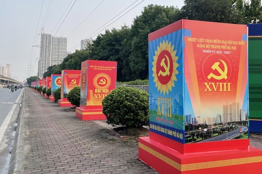 Thủ đô khoác áo mới, hướng về Đại hội XVIII Đảng bộ TP Hà Nội