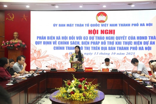 Ủy ban MTTQ Việt Nam thành phố Hà Nội phản biện 3 dự thảo Nghị quyết về cải tạo, chỉnh trang đô thị