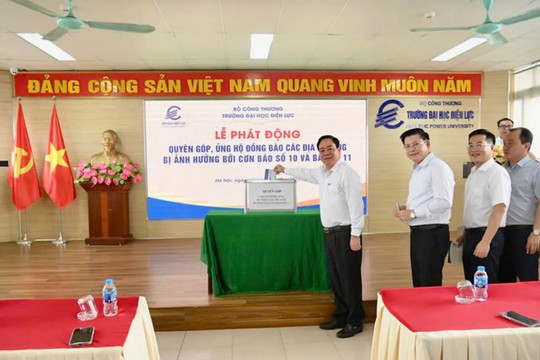 Trường Đại học Điện lực phát động quyên góp, chung tay ủng hộ đồng bào vùng bão lũ