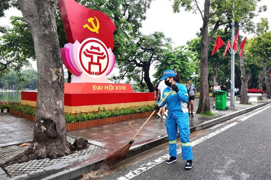 Urenco đảm bảo công tác vệ sinh môi trường phục vụ Đại hội Đảng bộ thành phố Hà Nội