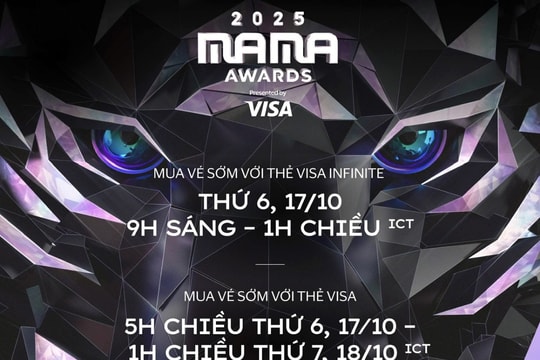 Chủ thẻ Visa toàn cầu được ưu tiên mua vé sớm tham dự Lễ trao giải 2025 MAMA AWARDS