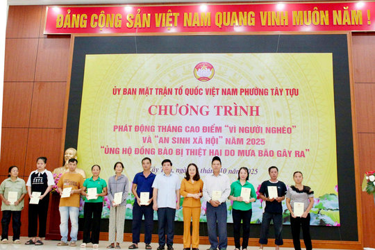 Phường Tây Tựu phát động Tháng cao điểm “Vì người nghèo”