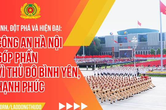 Ổn định, đột phá và hiện đại: Công an Hà Nội góp phần vì Thủ đô bình yên, hạnh phúc