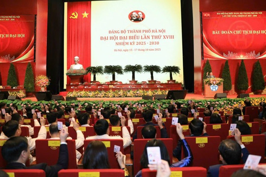 Thông tin kết quả phiên trù bị Đại hội lần thứ XVIII Đảng bộ Thành phố Hà Nội