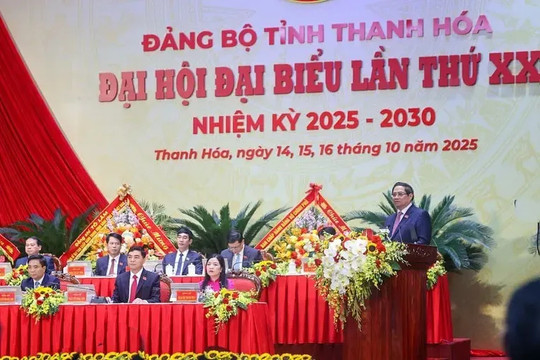 Khai mạc Đại hội đại biểu Đảng bộ tỉnh Thanh Hóa lần thứ XX, nhiệm kỳ 2025-2030