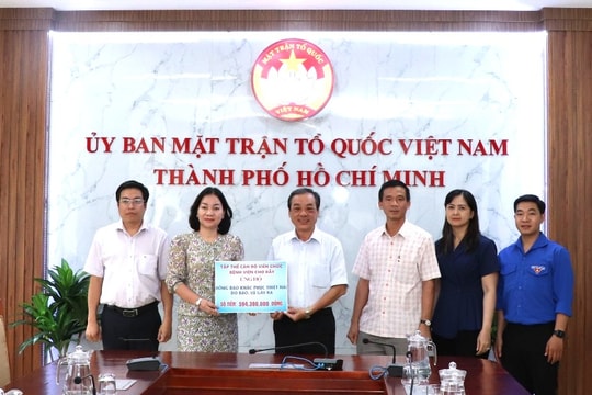 Thành phố Hồ Chí Minh đã tiếp nhận hơn 96 tỷ đồng ủng hộ đồng bào vùng bão lũ