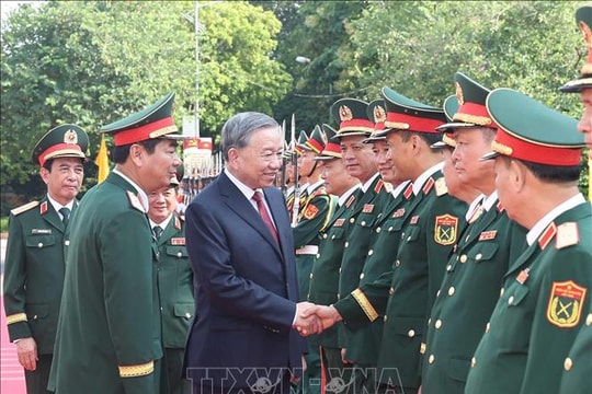 Tổng Bí thư Tô Lâm: Chăm lo xây dựng Lực lượng vũ trang Quân khu 1 vững mạnh toàn diện