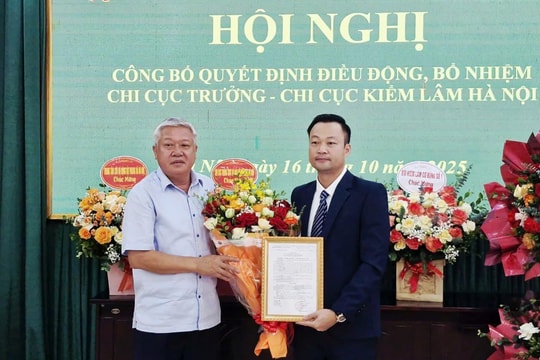 Ông Lê Xuân Thắng được bổ nhiệm giữ chức Chi cục trưởng Chi cục Kiểm lâm Hà Nội