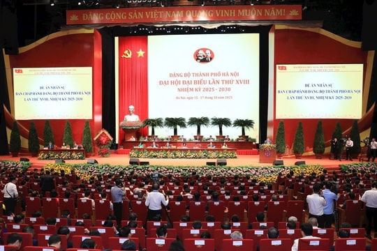 Thông qua số lượng Ủy viên Ban Chấp hành Đảng bộ thành phố Hà Nội khóa XVIII