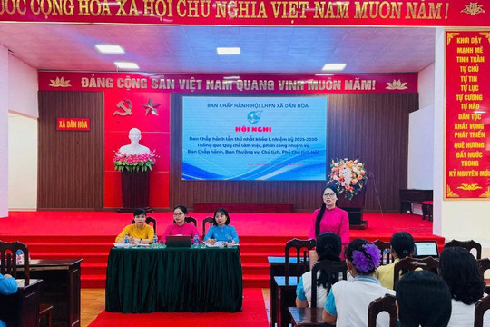 Hội nghị tổng kết công tác tổ chức Đại hội đại biểu Phụ nữ xã Dân Hòa lần thứ I, nhiệm kỳ 2025–2030