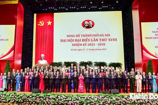 Danh sách Ban Chấp hành Đảng bộ Thành phố Hà Nội khóa XVIII nhiệm kỳ 2025 - 2030, gồm 75 đồng chí