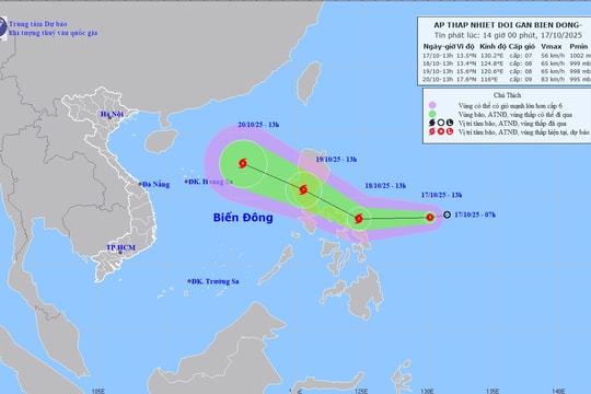 Bão vào Biển Đông, Hà Nội mưa dông, thời tiết chuyển lạnh