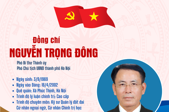 Infographic: Tóm tắt quá trình công tác của Phó Bí thư Thành ủy Hà Nội Nguyễn Trọng Đông